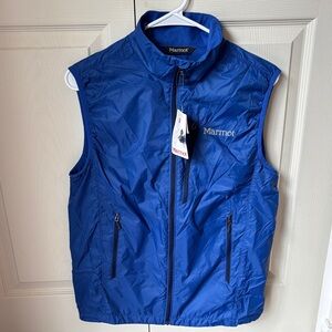 Marmot Men Unisex Ether Driclime Blue Vest size small breathable warm NWT women